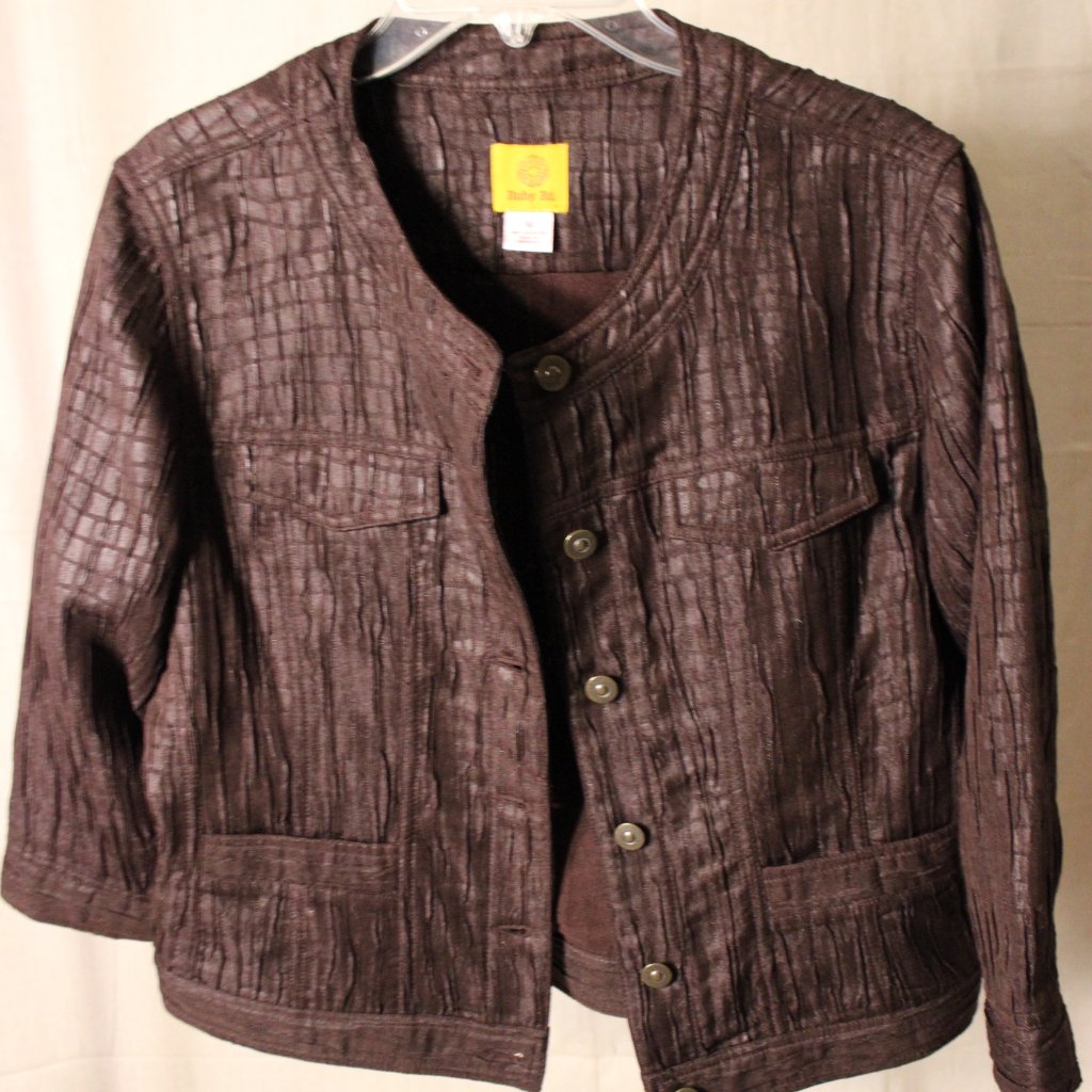 Ruby Rd. Brown, Unlined Jacket. Size 12.